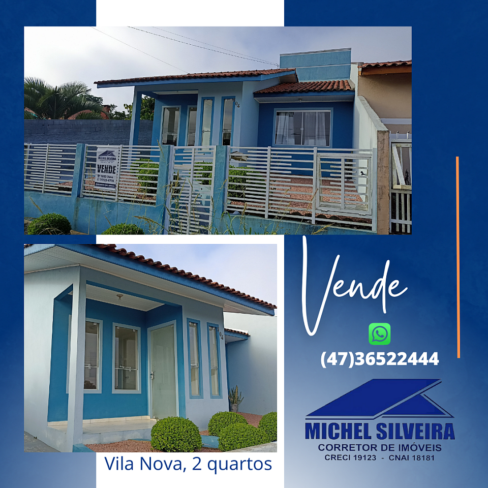 Casal no bairro Vila Nova, individual, em frente oficina do Aroldo! R$ 300.000.00