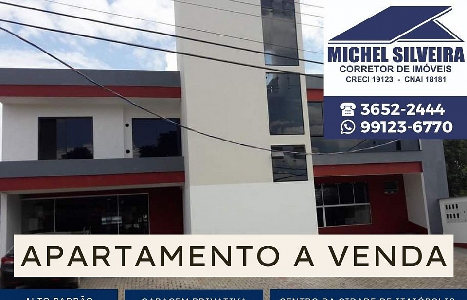 Apartamento a venda, prédio da academia R$350.000